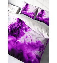 Purp 3d Çift Kişilik Nevresim Takımı