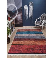 Dijital Kaymaz Yıkanabilir Mavi Modern Salon Halısı Mutfak Halısı Koridor Halısı Yolluk HLN5056