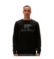 Bad Bear Logo Crewneck Sweatshirt Siyah