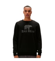 Bad Bear Logo Crewneck Sweatshirt Siyah