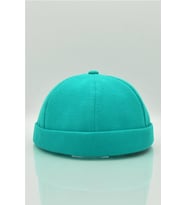 Kadın Hipster Katlamalı Cap Mavi Docker Şapka