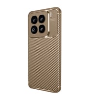 Xiaomi Mi 15 Pro Kılıf Auto Focus Karbon Kapak - Kahverengi