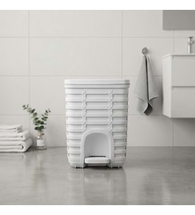 PALM KARE PEDALLI ÇÖP 9 LT BEYAZ -100281