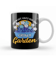 Funny When Life Gives You Shit Grow A Garden Pun Kupa Bardak Porselen