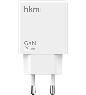 GaN 20W USB-A ve Type-C Çift Portlu Hızlı Şarj Aleti, Ultra İnce Güç Adaptörü, Beyaz