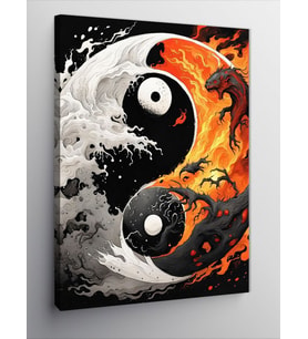 Kanvas Tablo Ying Yang Denge