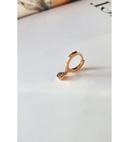 SALLANTILI TEK TAŞ HELİX VE TREGUS PİERCİNG 24K ALTIN KAPLAMA (KIKIRDAK KÜPE)
