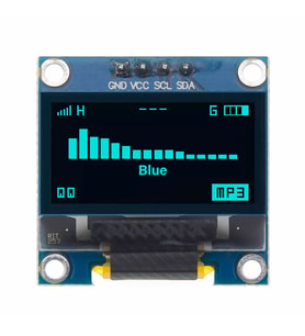 0.96 Inch Mavi Oled Lcd Modül 128x64 Pixel IIC I2C Seri 0.96” Ekran Gösterge SSD1306 3.3V 5V Matrix