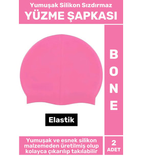 Özel Üretim Su Geçirmez Elastik Yüzücü Havuz Deniz Yüzme Şapkası Yumuşak Silikon Bone 2 Adet