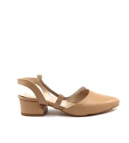 Ayakkabımood Mh 4 Cm Nut Taşlı Kadın Topuklu Ayakkabı (Nude)