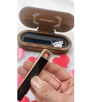Kişiye Özel Ahşap Kutulu USB Şarjlı Çakmak - En Güzel Hediye