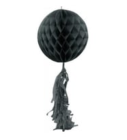 Süs petek modeli püsküllü 25x85 cm gümüş pk:1-