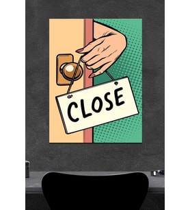 Close Ahşap Poster (27x18)