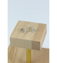 Tek Taş Küpe 925 Ayar Gümüş