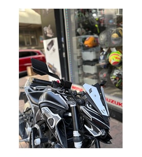 Motosiklet H2 Ayna Karbon Görünümlü, Gidondan Bağlantılı Yarasa Kanat Ayna Supermoto