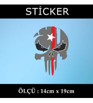 ayyıldız kuru kafa iskelet etiket sticker -2 adet çıkartma araba motosiklet kask atv tablet pc buzdolabı otomobil bilgisayar uyumlu