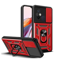 Coverzone Xiaomi Redmi 12C ?le Uyumlu PhoenixShield S�rg�l� Sistem Kamera Korumal? Kapak Tam Koruma Manyetik Vega Kapak K?rm?z?