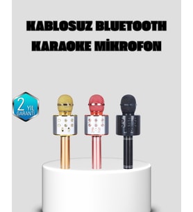 Taşınabilir Karaoke Mikrofon – Bluetooth, USB ve AUX Girişli