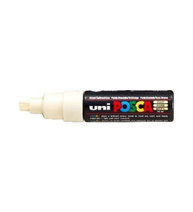 Uni Posca PC-8K Boyama Markörü 8 mm Kesik Uç FİLDİŞİ 
