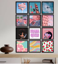 BK Gift 12 Parça Çerçeve Görünümlü Ahşap Tablo Seti (55x75cm)-4
