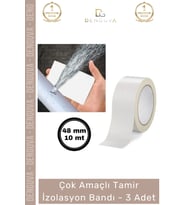 #İzolasyonBandı Su Geçirmez Dayanıklı Tamir Onarım Sızdırmaz İzolasyon Bandı 48mm x 10m - 3 Adet