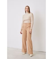 By Helinavşar Retro Palazzo Pantolon-Saks (Karamel)