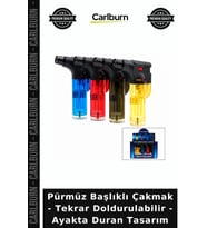 Özel Üretim Kamp Nargile Pürmüz Başlıklı Çakmak - Tekrar Doldurulabilir - Ayakta Duran Tasarım