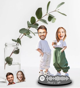 Kişiye Özel Sportify Sevgili Tasarımlı Ahşap Biblo Model-28