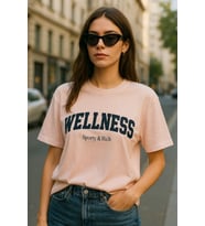 Kadın Basic T-shirt Oversize Crop Rahat Kalıp Baskılı Tişört %100 Pamuk Kısa Kollu Tişört