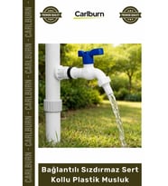#Musluk Bahçe Balkon Dış Mekan Çeyrek Tur Aç Kapa Hortum Bağlantılı Sızdırmaz Sert Kollu Plastik Mus