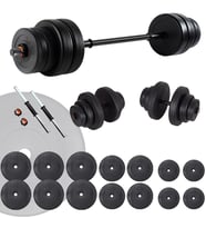 Ecgspor 95 KG Halter Seti ve Dambıl Seti Ağırlık Fitness Seti