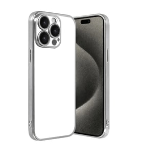 Apple İphone 15 Pro Max Razer Lensli Silikon - Gümüş