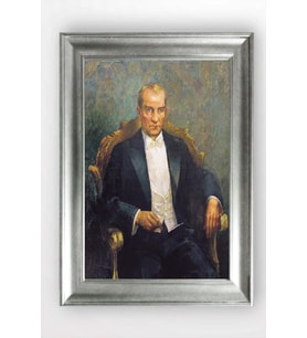 Gümüş Çerçeveli Atatürk Tablo cv941