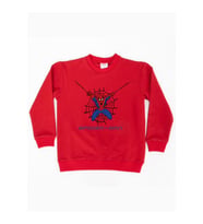 Spiderman baskılı örümcek adam pamuklu kumaş çocuk sweatshirt (Kırmızı)
