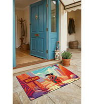 Valerine Life Kapı Önü Paspası 45x70cm Kaymaz Taban Dekoratif iç Dış Mekan Fred Çakmaktaş Taş Devri