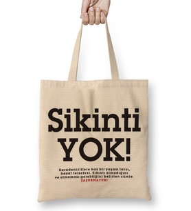 Sikinti Yok Karadeniz Bez Çanta Uzun Saplı