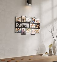 Kişiye Özel İsimli 12 Fotoğraflı Ahşap Tablo