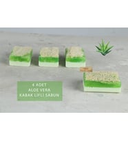 Aktürk Osmanli Sabuni Eşek Sütlü & Aloe Veralı Kabak Lifli Sabun 4 Adet 480 Gr