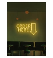 ORDER HERE Yazılı ve Şekilli Neon Tabela