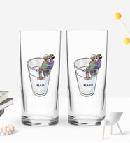 BK Gift DTF Eğlenceli Rakı Tasarımlı İkili Rakı Bardağı Seti-4, Arkadaşa Hediye, Sevgiliye Hediye