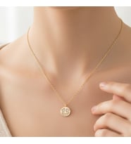 XUPİNG JEWELRY GÜLEN YÜZ ZİRKON TAŞLI KOLYE (Sarı)