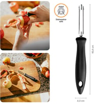 Fiskars Hareketli Soyucu, Toplam Uzunluk: 18 Cm, Essential, Paslanmaz Çelik/Pp Plastik, Siyah, 10655