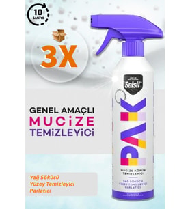 3 Adet 500Ml Selsil Pak Mucize Temizleyici Köpük Sprey Modeli - Selsilpak Köpük Sprey (Karışık)
