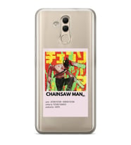 Huawei Mate 20 Lite Uyumlu Chainsaw Man Anime Desenli Şeffaf Telefon Kılıfı