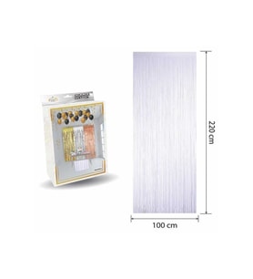 Lüks Kapı Perdesi Beyaz 100*220 Cm M156