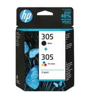 Tonersepeti HP 305 6ZD17AE Siyah Renkli İkili Paket Orjinal Kartuş