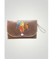 Vegan Deri Portföy/Clutch Tasarım Çanta - Kahve Renk - Boyutları 17/26 (Çok Renkli)