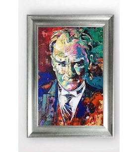 Gümüş Çerçeveli Atatürk Tablo cv755