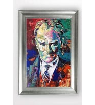 Gümüş Çerçeveli Atatürk Tablo cv755