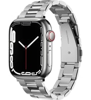 Lexroo Aple Watch 42mm Seri 12/11/10 ile Uyumlu Kordon Kayış Band Modern Fit Silver - 061MP25943